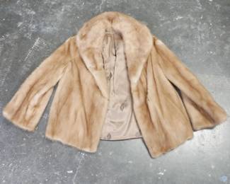Vintage Light Brown Mink Fur Coat