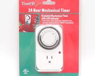 Time It 24 Hour Mechanical Outlet Timer - New