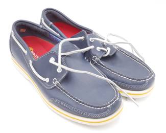 Rockport Navy Blue Leather Boat Deck Shoes Men's Size 10.5