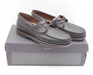 Rockport Perth Dark Brown Leather Boat Shoes Men's Size 11.5 XW