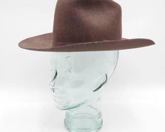Vintage Bailey Dura-Felt Dark Brown Cowboy Hat