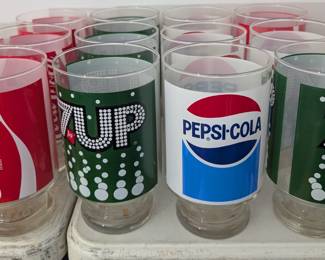 Vintage 31 oz. Coke/Pepsi/ 7UP Glasses