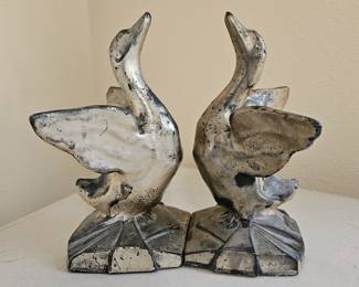 Brass duck bookends