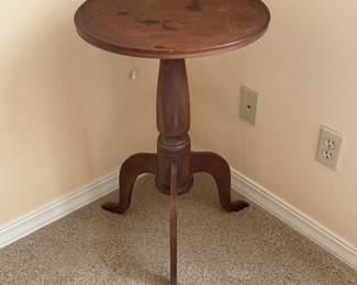 Antique round top side table