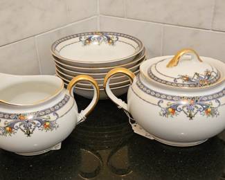 Noritake cream, sugar & fruit bowls