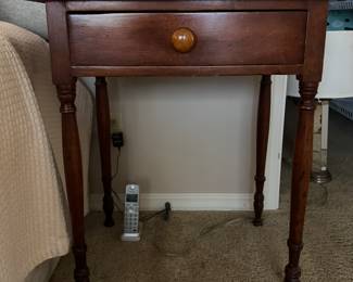 Tall bedside antique table