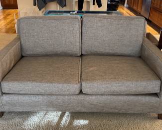Cute, comfy loveseat size sofa w/tailored slipcover