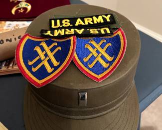 Korean War hat...Military patches, and another Korean War hat...history can be yours!