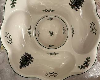Spode Christmas Platter..WE HAVE TONS OF BEAUTIFUL SPODE!  Some pieces very rare, and most still in boxes...Great for your home OR do your Christmas shopping for next year at our Sale!  You know someone who would love a piece of this for their collection!