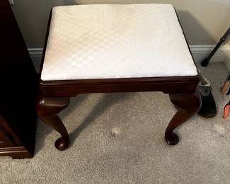 Extra Henkel-Harris stoop.  Upholstered seat matches the dining chairs.