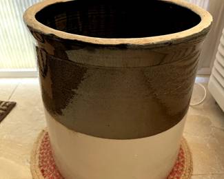 Beautiful large Antique crock!  Awesome in any home...use for kindling, blankets, looks great anywhere!