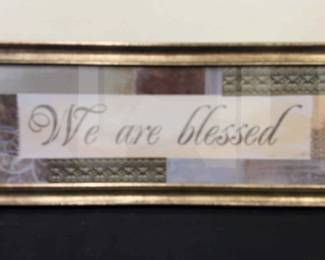 We Are Blessed Framed Picture