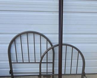 Twin Metal Bed Frame Set With Rails