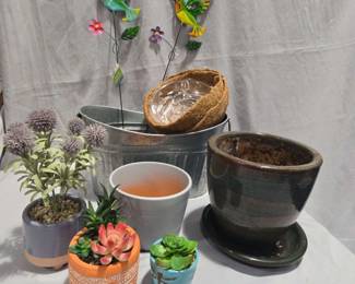 Planters, Faux Plants And More