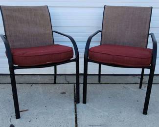 Set of 2 Outdoor Arm Chair With Cushions