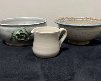 Pottery Bowls A Pitcher