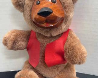 Vinatge Teddy Bear with wooden Face