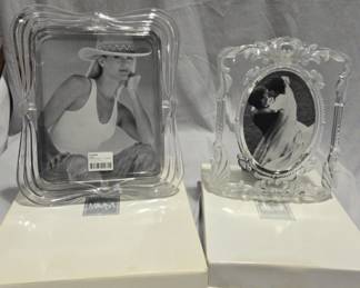 Two Never Used Glass Mikasa Picture Frames In Boxes