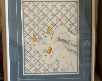 Framed & Matted Print of Geese by Shawn Mory McMillion 