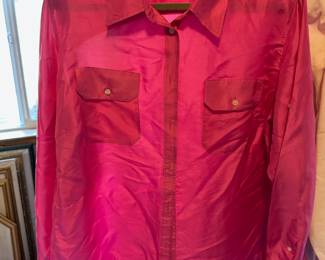 Ralph Lauren Pink Linen Button Long Sleeve Shirt – Size 14W