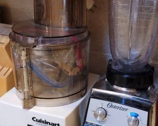 Cuisinart Food Processor,  Osterizer Cyclomatic Model 877-01A Series Blender 