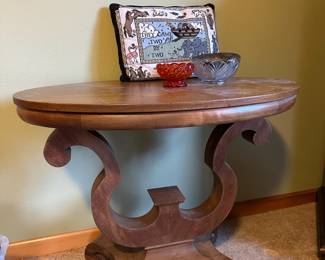 Oval Harp Style Side Table