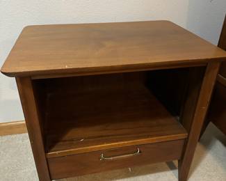 Drexel Walnut Nightstand from "Modern" Collection