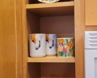 1970's Oneida Peter Rabbit Bunny Melamine Plate, Pair of Corgi Snout Coffee Mugs, Teleflora Gift Porcelain Baby Sheep Mug