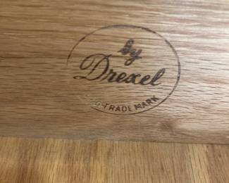 Drexel Mid Century 10-Drawer Walnut Low Boy Dresser with Mirror