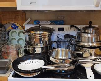 Assortment of Pots & Pans, Baking Pans
