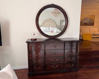 solid dresser. Mirror.
