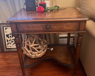 Theodore Alexander tables. Pair. They are lovely, and very good condition. Pair is $750.00, and available for pre-sale. Call 973-412-5750.