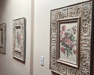 Set of 4 floral wall art