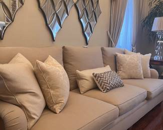 OK, this is it. The pair of Safavieh down sofas. Down filled, oh my. Call 973-412-5750 for pre-sale of this set, one, or both. Original cost was over $15,000.00. Fraction of the price, and NO TAX.