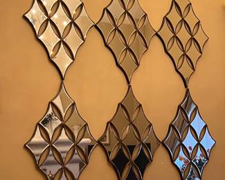 Amazing wall mirror installation. 6 pieces. Grand size.