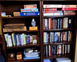 2 separate bookcases side by side                                          
  Each 77Hx 32Wx 13D