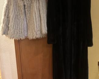 fox jacket/full length mink coat