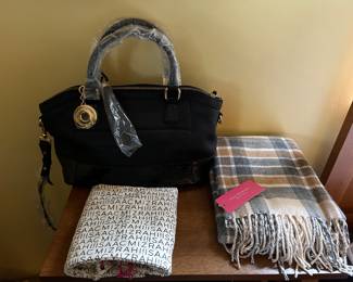 Issac Mizrahi hand bag , dust bag and scarf - New with tags. 