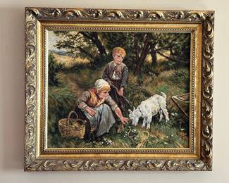 Beautiful framed needlepoint. 
