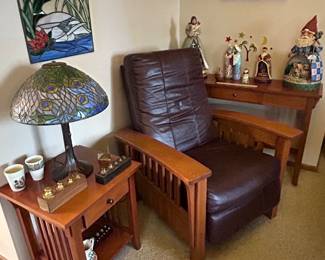 Beautiful leather recliner. 