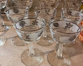 Vintage glassware received as a 1957 wedding gift! 8 large & 8 small for water, wine or dessert