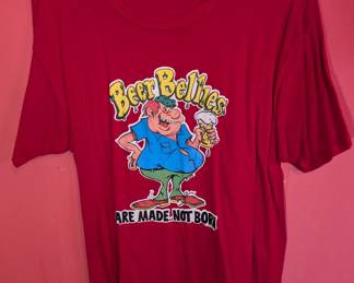Beer Bellies are made not born 90s single stich t-shrt
