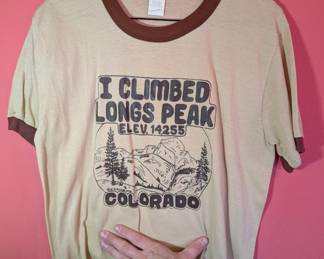 Ringer T-shirt, I climbed Longs Peak Colorado
