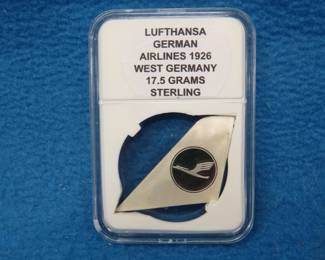 Lot 110. Sterling Airline Tail Fins. 17.5 grams. 1926 Lufthansa Airlines.