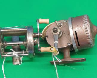Lot 71. South Bend Spin Cast 66 and Oreno bait casting reel 1000
