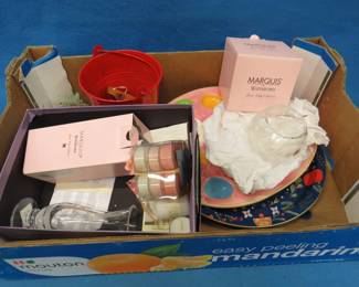 Lot 276. Decorative items including two pieces of Waterford Crystal