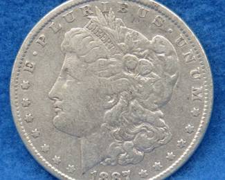 Lot 467. 1887 P Morgan silver dollar