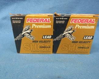 Lot 259. Federal Premium 12-gauge. 2 3/4" {#}6 shot. 50 total rounds.