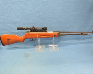 Lot 409. Defender 22 cal. pellet gun with a BSA 3-7x20 scope.