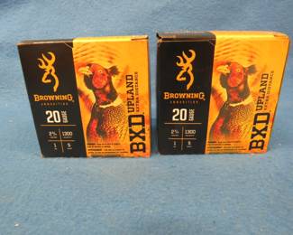 Lot 258. Browning 20-gauge. 2 3/4" {#}5 shot. 50 total rounds.